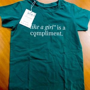Sseko Designs Littles Like A Girl Tee in Agave Green Size 9-12